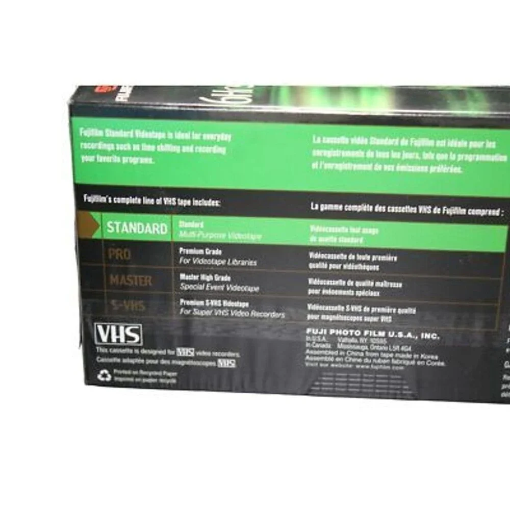 Lot Of 3 Fuji Film VHS Blank Video Tapes 6 hours HQ 120 High Quality
